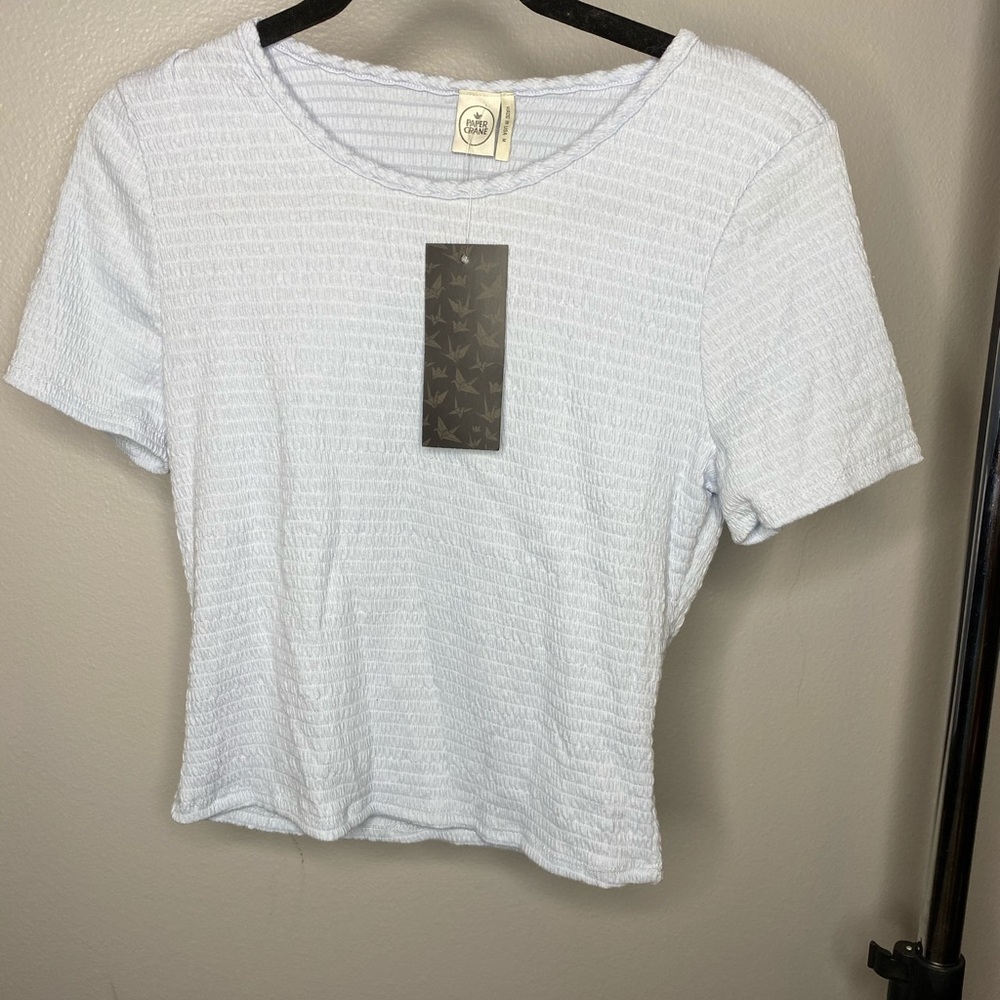 Pale blue crop top